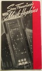 Mark Hopkins Hotel San Francisco 1940 Advertising Booklet W Colorful Graphic Map