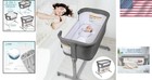 Versatile 3-in-1 Baby Crib  Bassinet  Sleeper   Playpen - Lightweight Grey