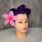 Pink Plumeria Hair Flower Clip Tiki Hawaiian Retro Rockabilly Pinup Accessory