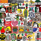 100pcs Mexican Hardhat Stickers  Funny Vinyl Mexico Tool Box Multicolor