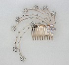 Gorgeous Clear Crystal Big Floral Hair Comb