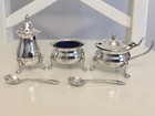 Stunning Irish Solid Silver 5 Piece Cruet Set By Royal Irish Silver Dublin 1974