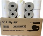 2-ply 3  X 95  White canary 50 Rolls 2 Ply Carbonless Receipts Premium Quality