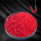 100pcs Soft Earthworm Fishing Bait Red Worm Lures Crankbaits Hooks Baits Tackle