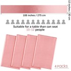 Satin Table Runner 4 Pack 12x108 Inch Rose Gold For Wedding Banquet Party