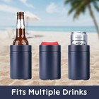 Olympia Tools 2 Pack Standard Can Cooler For Beer   Soda 12 Oz  Gray And Navy 