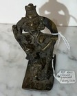Antique 18th Century Hindu Bronze Statue Of Kali Riding A Lion - From India