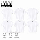 6 Pack Proclub Pro Club Mens Heavyweight White Short Sleeve T-shirts Cotton Tees