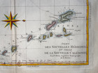 New Hebrides New Caledonia 1780 Rigobert Bonne Antique Sea Chart 18th Century