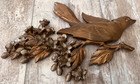 Vintage 1967 Syroco Gold Bird   Flowers Wall Plaque  7038  Mcm Decor