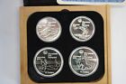1976 Olympics 4pc Silver Canadian Coin Proof Set Series V W  Box   Coa Canada
