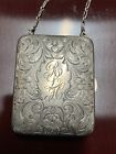 Webster Co  Sterling Silver Wallet purse Wrist Chain Compact W coin Mono 100g