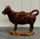 Figural Rockingham Glaze Cow Creamer
