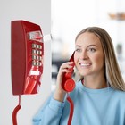 Retro Wall Mount Phone With Loud Mechanical Ringer Vintage Phones Red