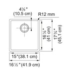 Franke Cux11027-ada Cube Undermount Kitchen Sink Single Basin Stainless Steel