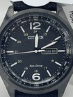  325 Citizen Eco-drive Classic Glow Luminous Black Rugged Military-inspire Sport