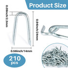 210 Pcs U Fence Staples - Galvanized U Shaped Nails Heavy Duty Staples Fencing S