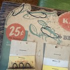 Vtg  Fishing Hooks Advertising Sign Easel-back Denver Colorado Katch King Frog