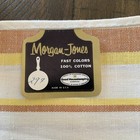 Vintage Morgan Jones Yellow Orange Brown Striped Kitchen Dish Towel Mcm Fall New