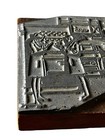 Gas   Oil Truck Metal And Wood Printing Press Letterpress Ad Block Plate Antique