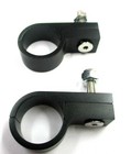 5 8  I d  Line Mounting  p  Clamp  Polished Matte Black Anodized Aluminum 2 Pk