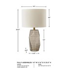 Taylow Contemporary 23 5  Glass Table Lamp  Light Brown