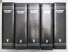 Lot Of 10 Playboy Magazine Library Cases Embossed Black Bonded Leather 3 