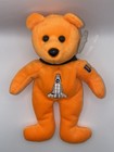Celebrity Bears Star 34 Orange Space Shuttle Usa Flag Bear Beanbag Plush Tag