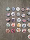 Set Of 30   Vintage Pin Button Lot  Collectible Random  Ads  9-11  Etc