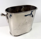 Vintage Silver Oval Wine Champagne Cooler The Stetson China Company Ice Bucket
