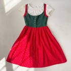 Vtg Edelweiss German Bavarian Oktoberfest Floral Dirndl Dress Top Set M