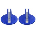 2pcs Universal Slotted Magnetic Jack Pad Pinch Weld Rail Adapter Blue