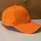 Hunting Hat Cap Strap Back Blaze Orange Hunting Deer Turkey Hunt Bear 