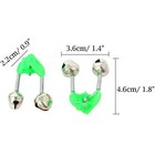 Fishing Rod Loud Bite Alarm Dual Bell 2 Pack Green silver Fish Pole Alert Tone