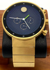 Movado Edge Mo 02 1 14 0010 Gold Tone  Black   Gold Tone Dial Quartz 41mm Watch