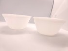 Federal Glass Heat Proof Lot Of 2 Vintage Milk Glass Bowls Mid Century Modern
