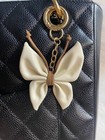 Beige Butterfly Bag Charm Keychain Car Key Fob Handmade Gift New