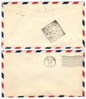 Nigeria 1941 Two First Flight Covers Lagos To Us Franked Shilling Values
