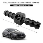 Aluminum Inline Fuel Pressure Gauge Adapter Barb Connector With 1 8  Npt 3 8 