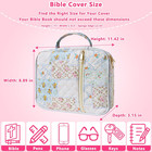 Bible Cover For Women Quilted Case With Handle Carrying Case Study Supplies