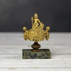 Antique Miniature Gilt Bronze   Marble Paper Weight Bronze C 1850