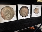 1970 Egypt President Nasser Silver 3-coin Set     1 Pound  50   25 Piastres