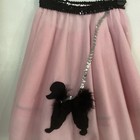 Child Pink Poodle Skirt 50   s Sock Hop Costume Felt W  Under Skirt  24    Waistband