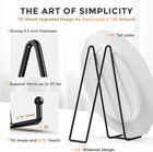 16 Inch Heavy Duty Plate Stand  2 Pack  - Metal Display Easel For Large Plates  