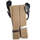 Techtongda 6 Button Holes Link Men s Suspenders-beige Shoulder Width 35mm