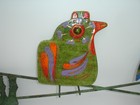 Curtis Jere Enamel Copper Birds Sculpture Weather Vane N s e And W Wall Hanging