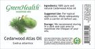 Greenhealth Cedarwood Atlas Essential Oil 100  Pure Many Sizes Free Shipping