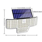 Solar Power Motion Sensor 448 Led Wall Light Security Outdoor Garden Flood Lamp