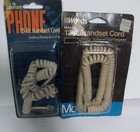 8 Telephone Phone Handset Curly Spring Cord 25  Foot New Old Stock