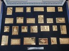 The American Dream U s  Postal Gold Plated  925 Silver Ingot Stamp Set 500g